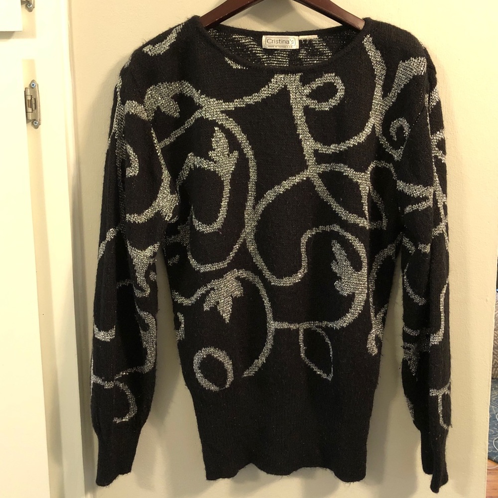 Vintage 80’s Sweater Ugly Christmas Sparkle Knit